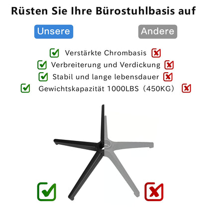 Baasha office chair base, office chair base replacement, black base, swivel chair base, chair base ，suitable for 11mm x 22mm castors