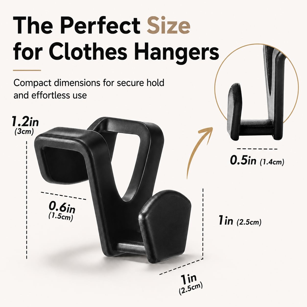HOUSE DAY Space Saving Hangers 60 Pack, Smart Hangers for Clothes, Black