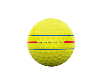 Callaway Golf Chrome Soft Premium Tour Golf Ball 2024 Yellow 360 Triple Track
