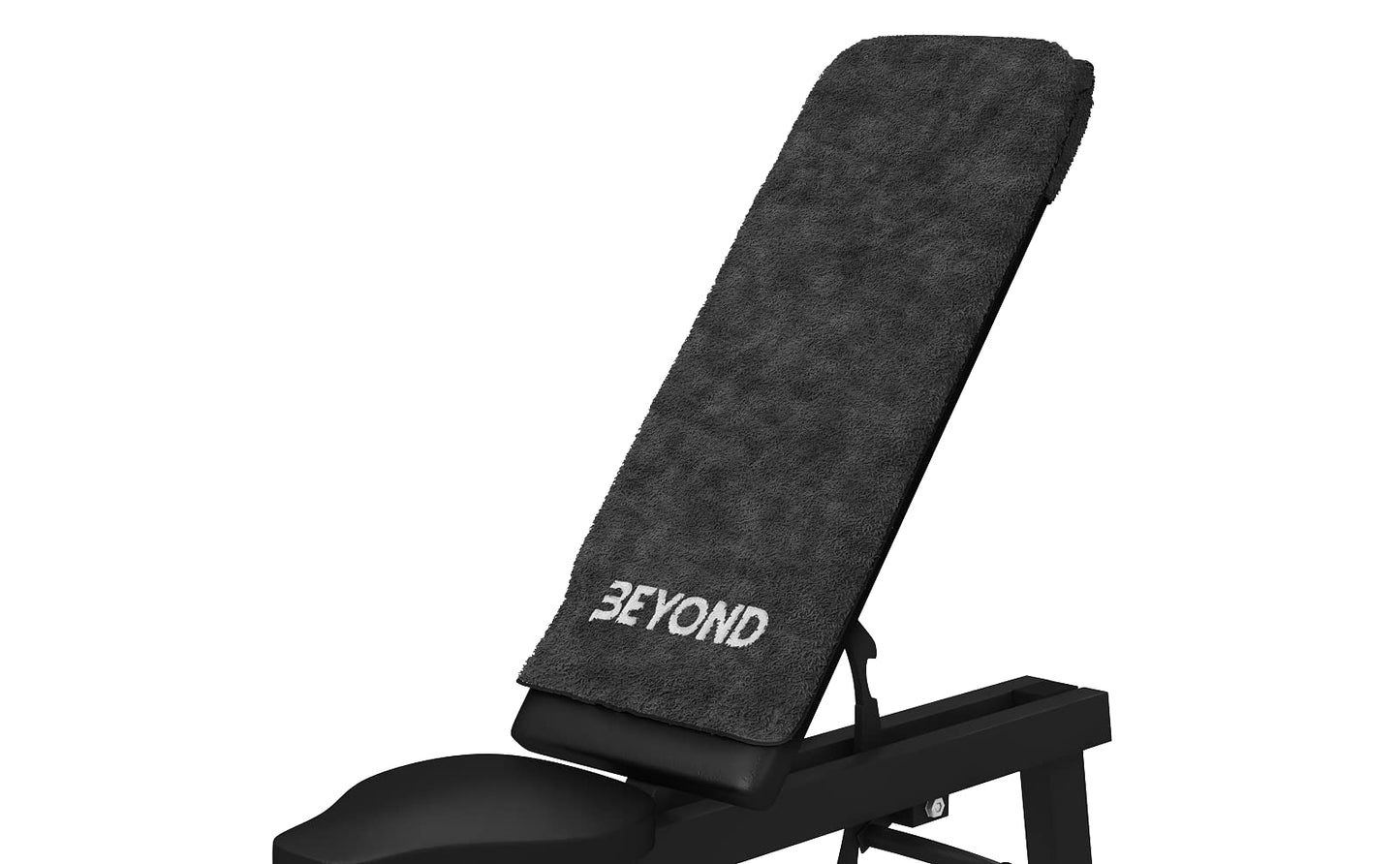 Beyond Gym Towel with Zip Pocket Cotton, High Absorbent for Crossfit Weightlifting and Running Black