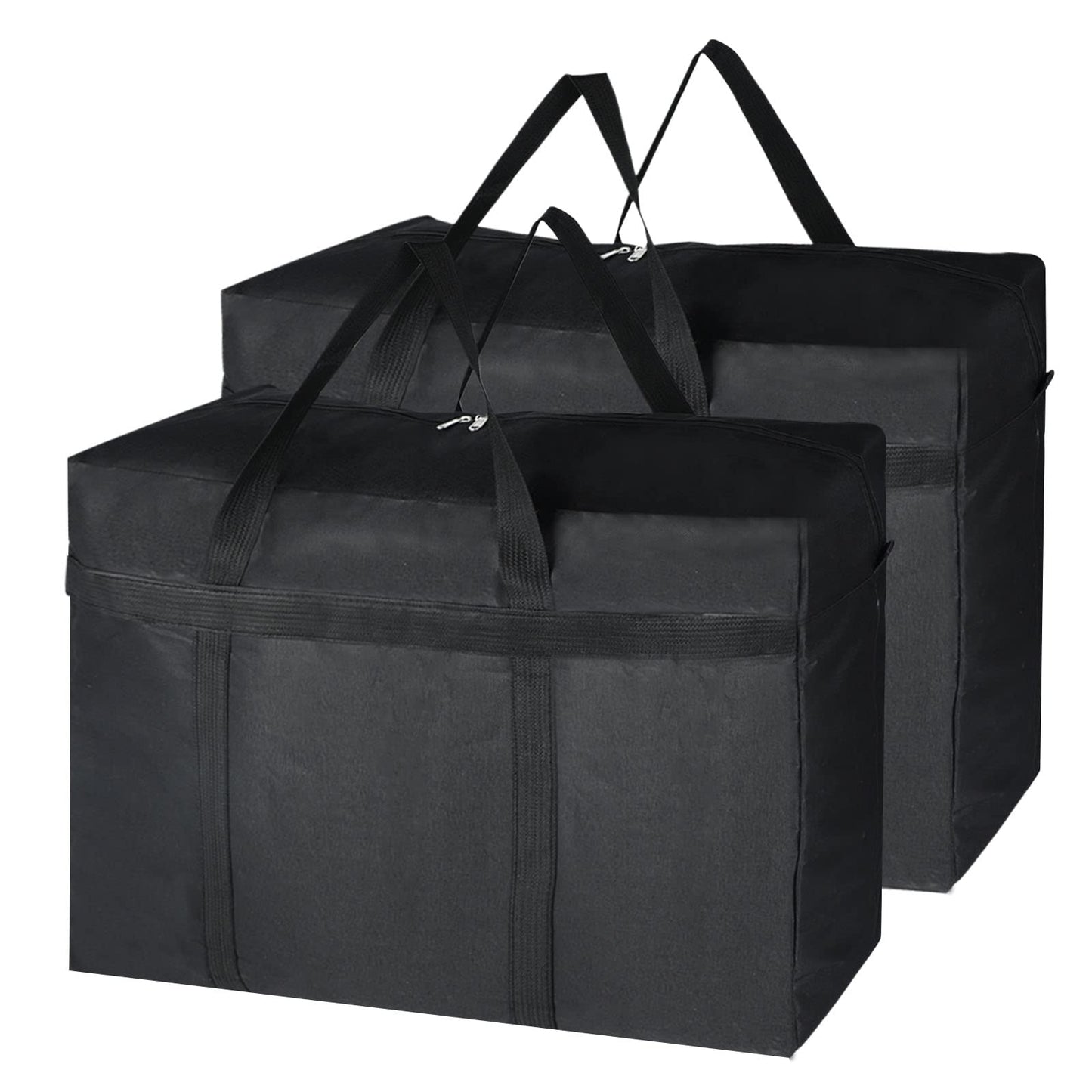 2Pack Duvet Storage Bags with Zips - Large Underbed Storage - Perfect for Wardrobe, Bedroom, Moving Boxes