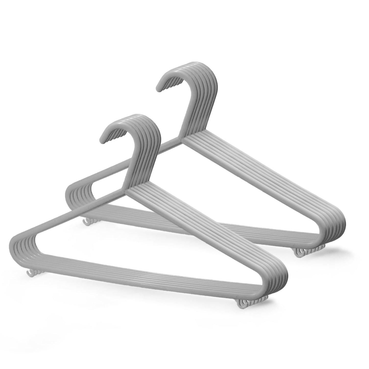 KEPLIN Adult Plastic Coat Hangers - Strong Clothes Hangers for Clothes Rail & Closet, Clothing Hanger with Suit Pants Trouser Bar and Clips