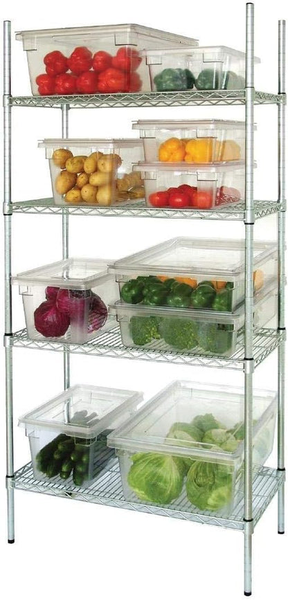 Vogue 13186 4 Tier Wire Shelving Kit 915X610mm Galvanised Zinc Shelf Storage Rack, 1840h x 915w x 610dmm