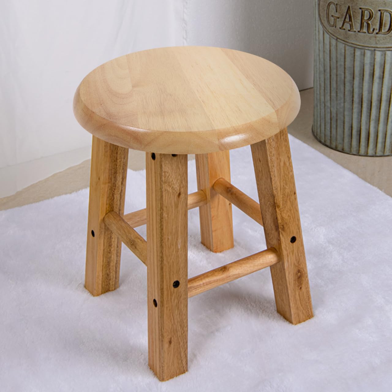 Angoily Solid Wood Round Stool Replacement Seat Top 11.61 Inch Bar Stool Seating Part for Dining Chairs Restaurant Home Use