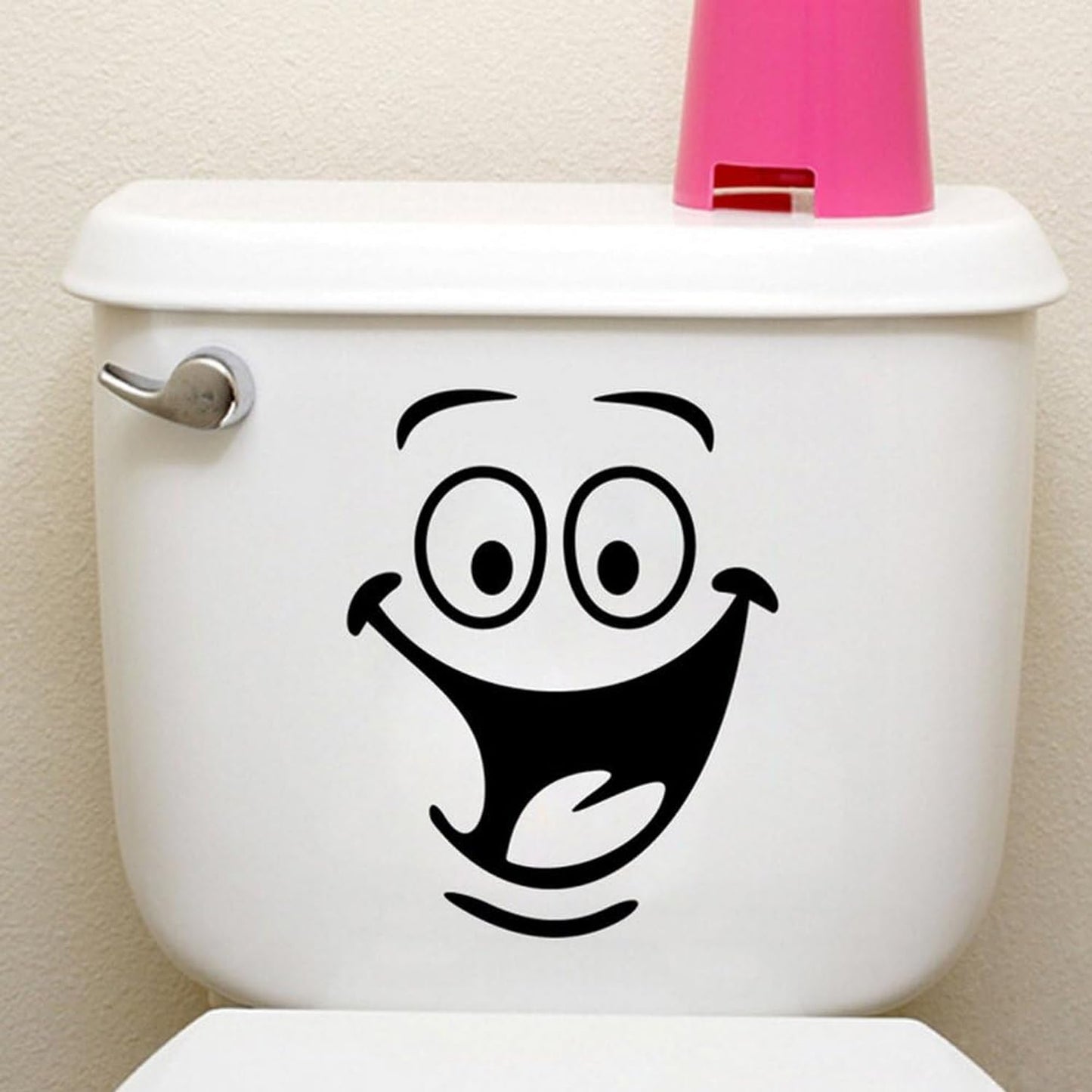2 Pcs Smiley Face Bathroom wall Stickers