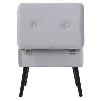 Hodge and Hodge Suitcase Storage Stool - Silver Grey