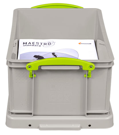 Really Useful Box Plastic Storage 9 Litre Recycled Dove Grey