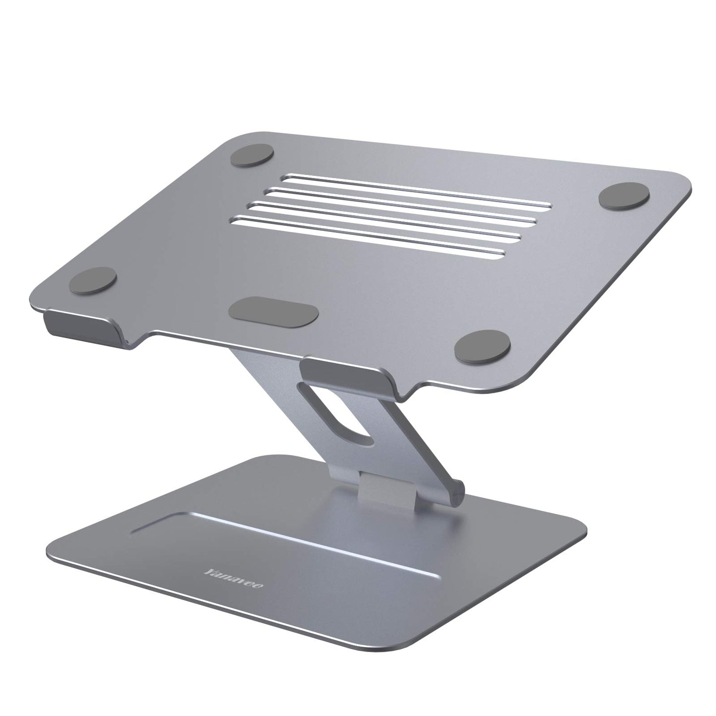 Yanavee Laptop Stand, Height Adjustable Laptop Riser With Heat-Vent, Ergonomic Aluminum Laptop Computer Stand