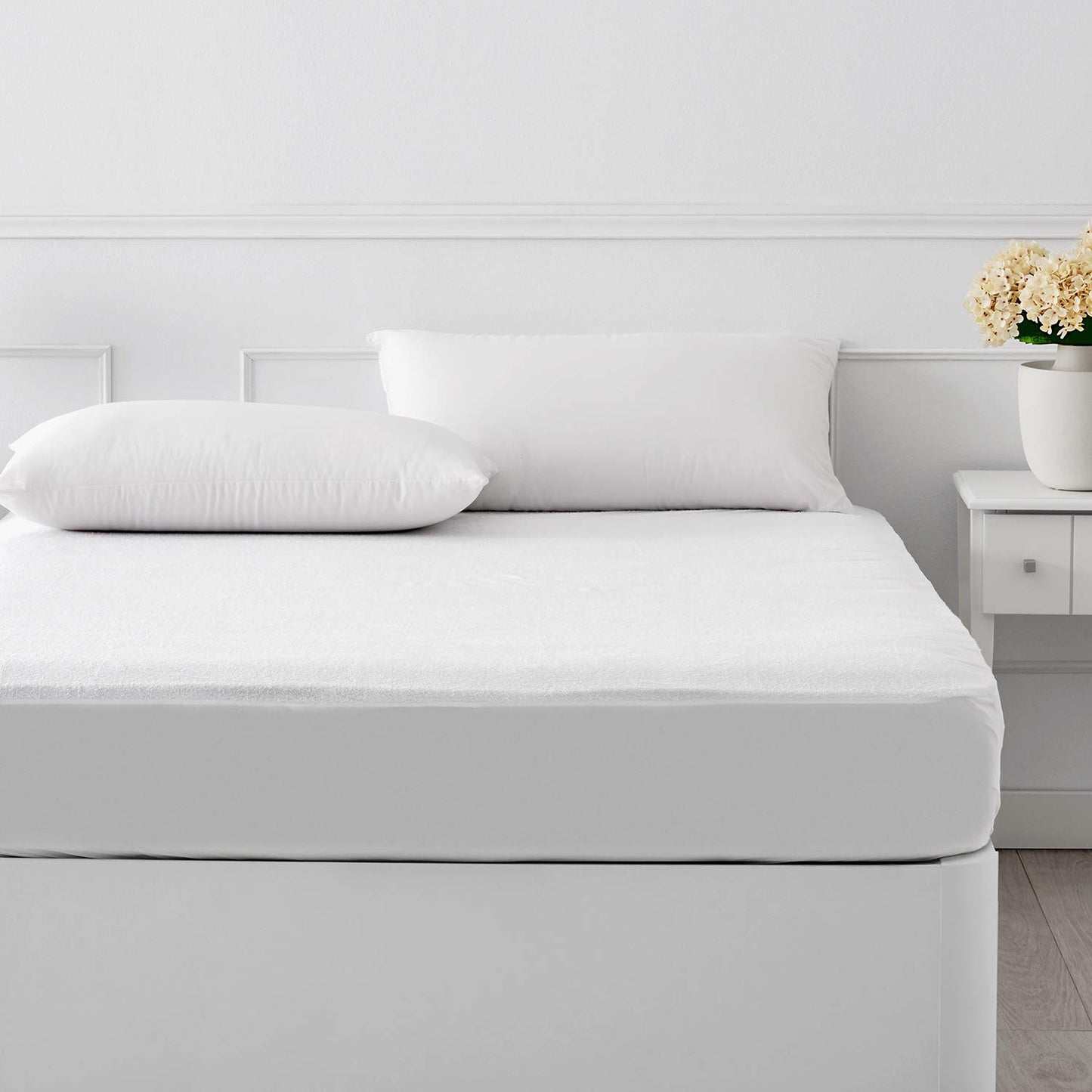 Pikolin Home PP05 Waterproof and Breathable Terry Mattress Protector 100% Cotton, white, 80 x 190/200 cm