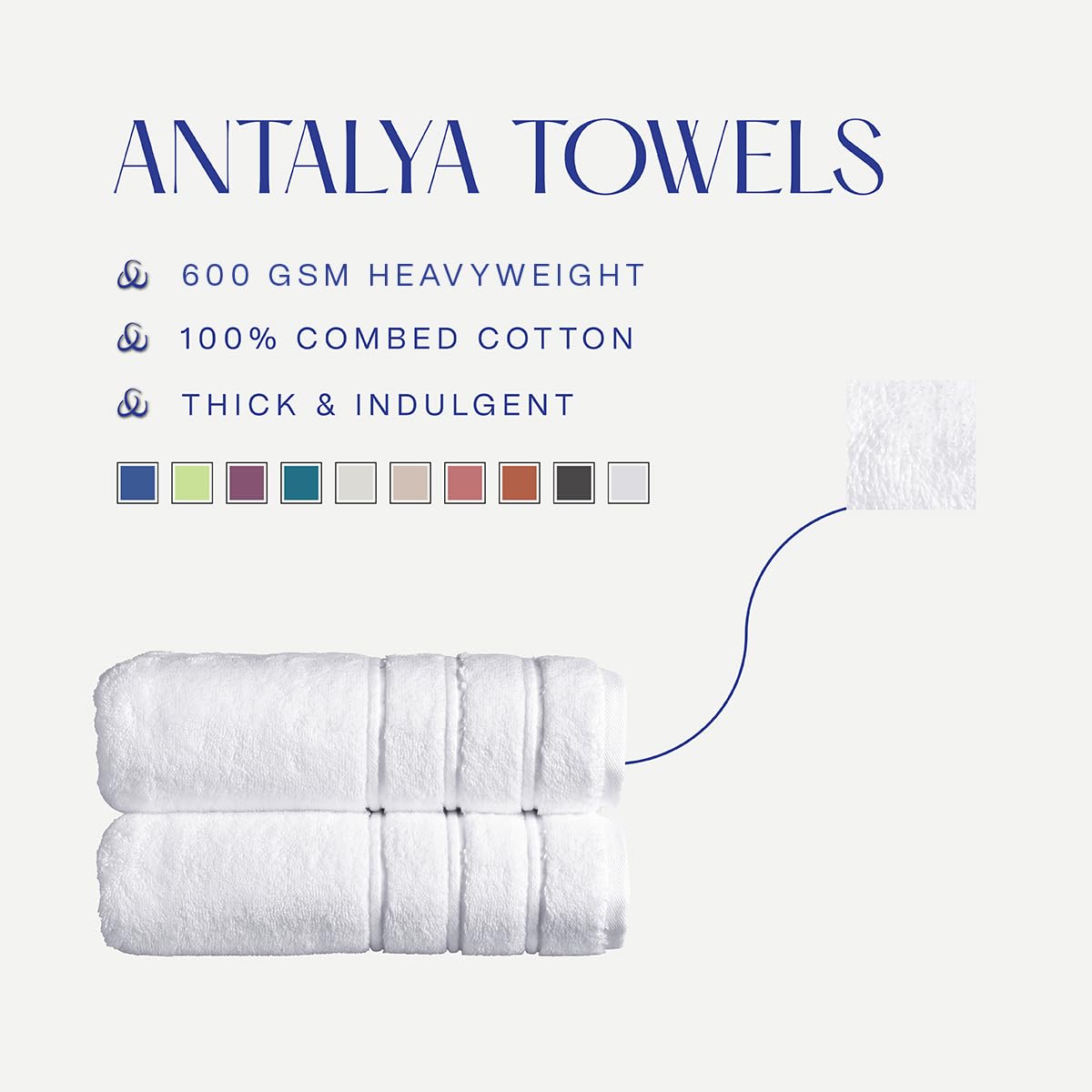 Christy Antalya Bath Sheets Set | 6 Piece | 100% Turkish Cotton | 600GSM | Soft Plush Luxury Towel Set | 2 Bath Sheets 2 Hand Towels 2 Face Cloths
