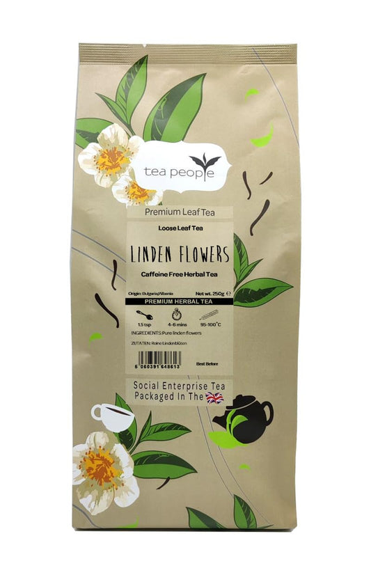 Tea People Linden Flowers, 250 g Loose Leaf Tea in Small Catering Pack, LF-250g