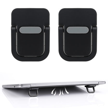Bewudy 2PCS Portable Keyboard Riser, Self-Adhesive Mini Laptop Stand Invisible Computer Keyboard Stand for Desk