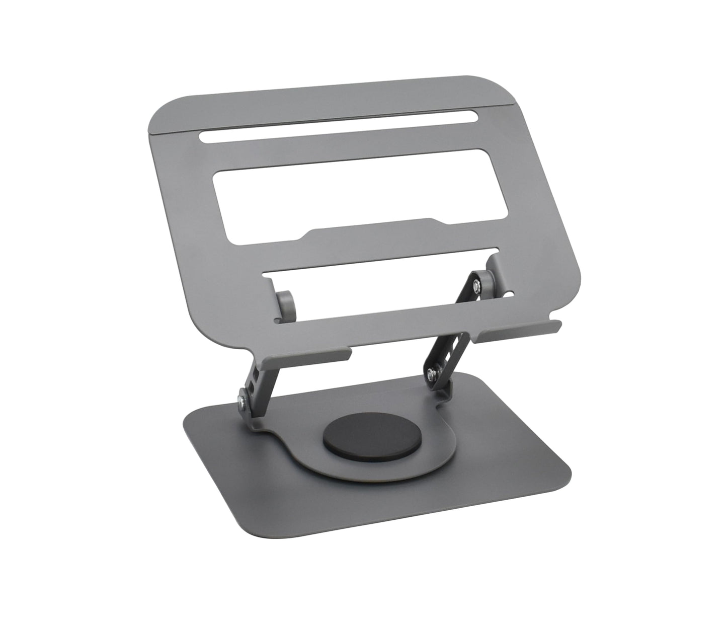 Fit4Less Laptop Stand Ergonomic Design, Adjustable Angel and Height, Foldable fits for laptops, notebooks up to 17.3 Inch (Grey)