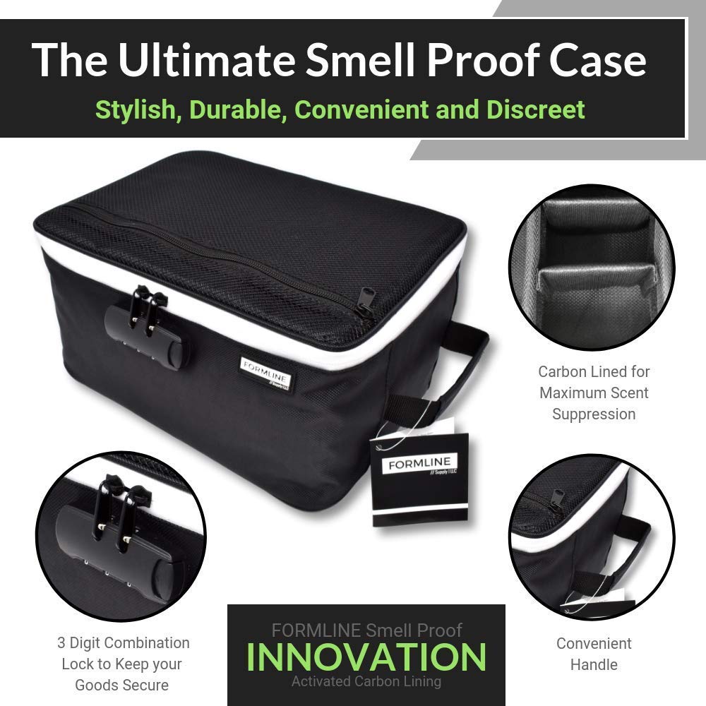 Formline Supply Extra Large Smell Proof Case with Combination Lock 12" x 9" x 6"
