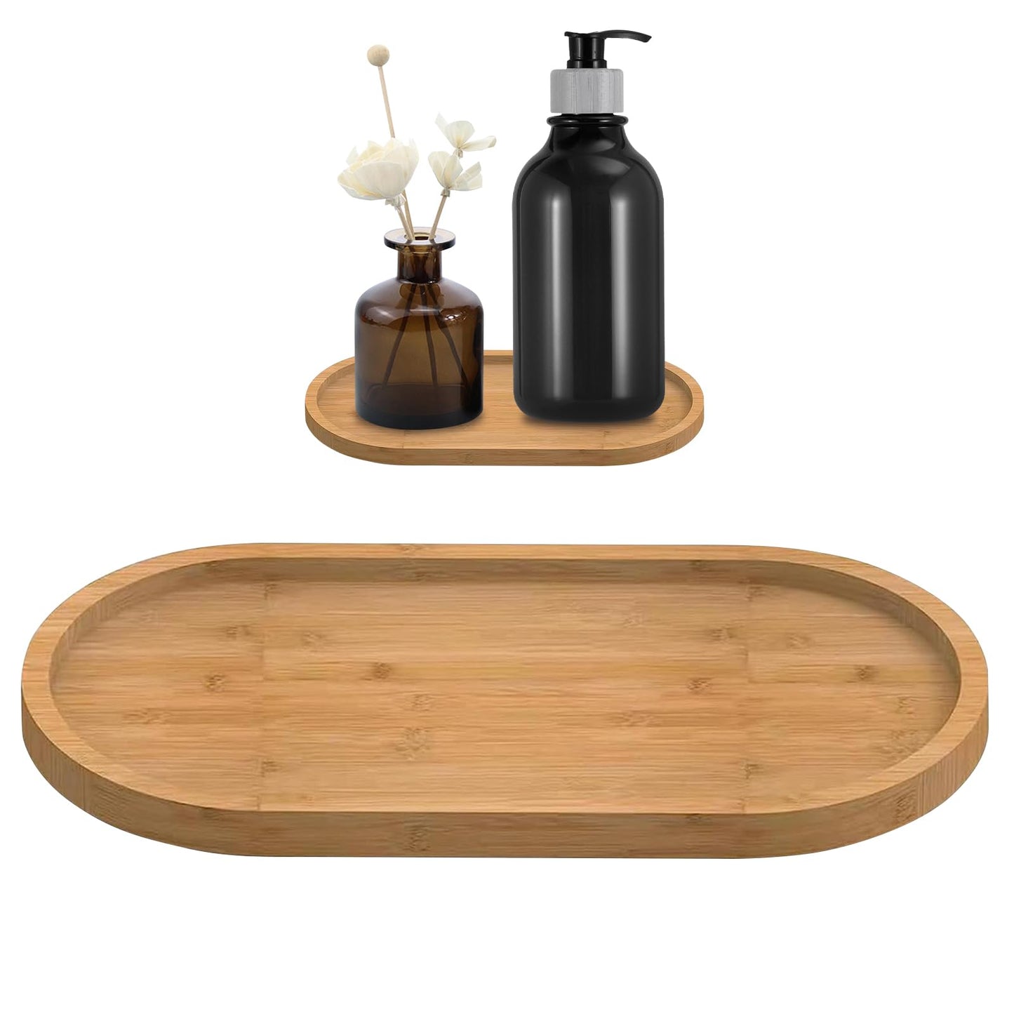 Bamboo Soap Tray, Wooden Soap Dispenser Tray, Bathroom Kitchen Accessories