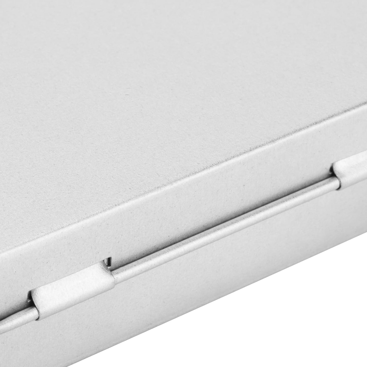 JOIKIT 40Pcs Rectangular Hinged Storage Tin, 9.5 x 6 x 2cm Silver Small Metal Tin Box for Candy, Keys, Teas