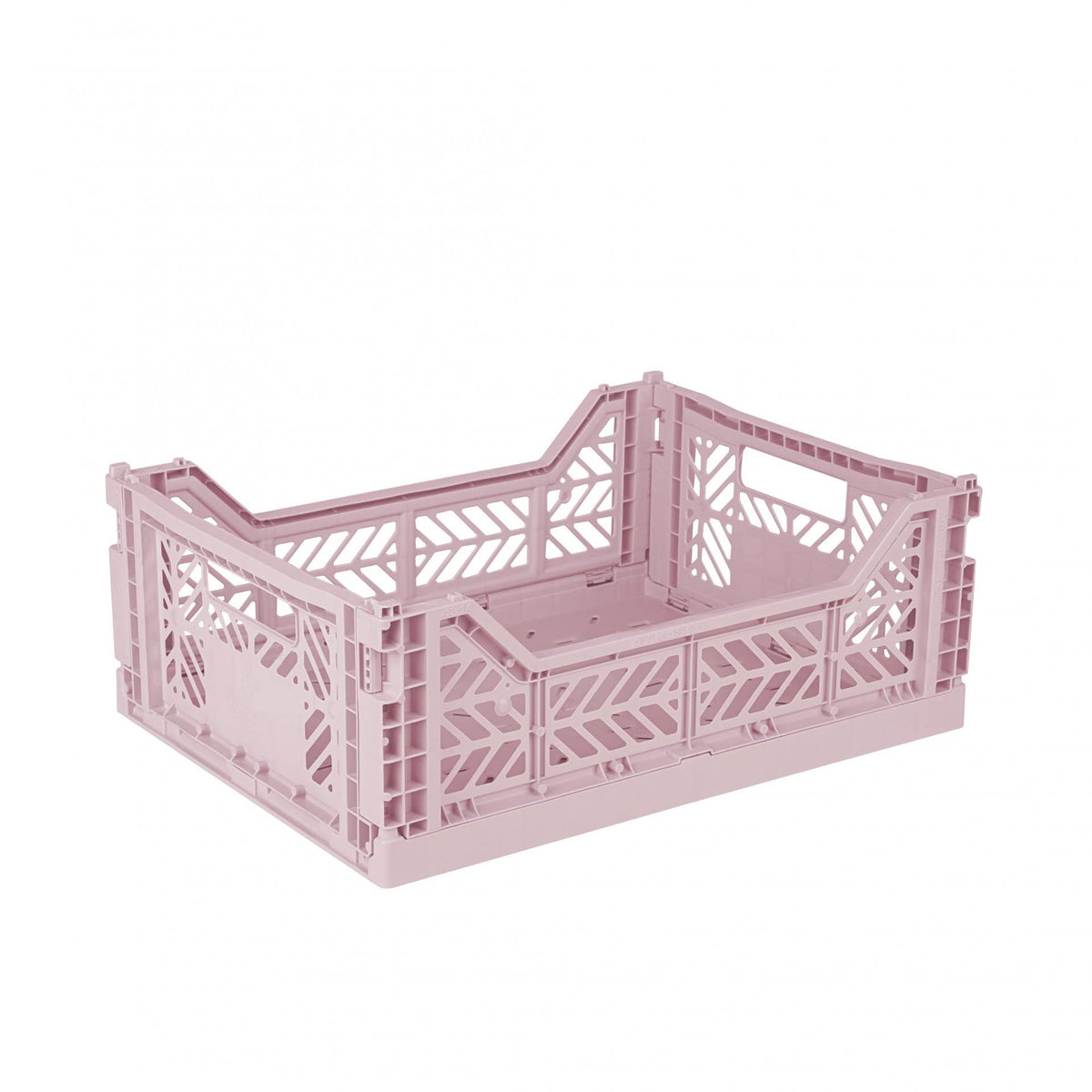 Ay-Kasa Solid Plastic Folding Crate Stackable Cherry Blossom Midi 40 x 30 x 14 cm