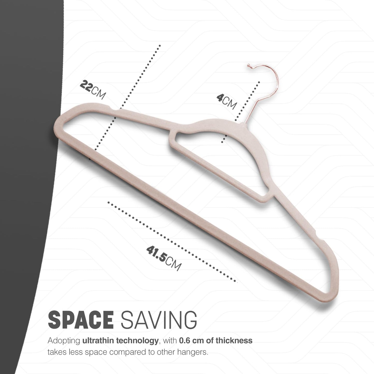 KEPLIN Velvet Hangers 20 Pack - Non-Slip Clothes Hangers with Tie Bar & 360° Hook - Durable & Sturdy, Space-Saving Wardrobe Organisers for Suits