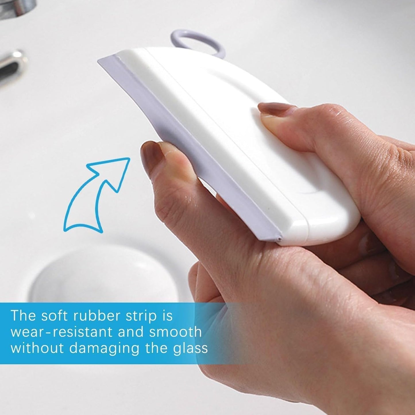 Lcyen 4 x Shower Squeegee, Shower Scraper, Shower Squeegee Mini, Window Squeegee Flexible Silicone Window & Glass Wiper