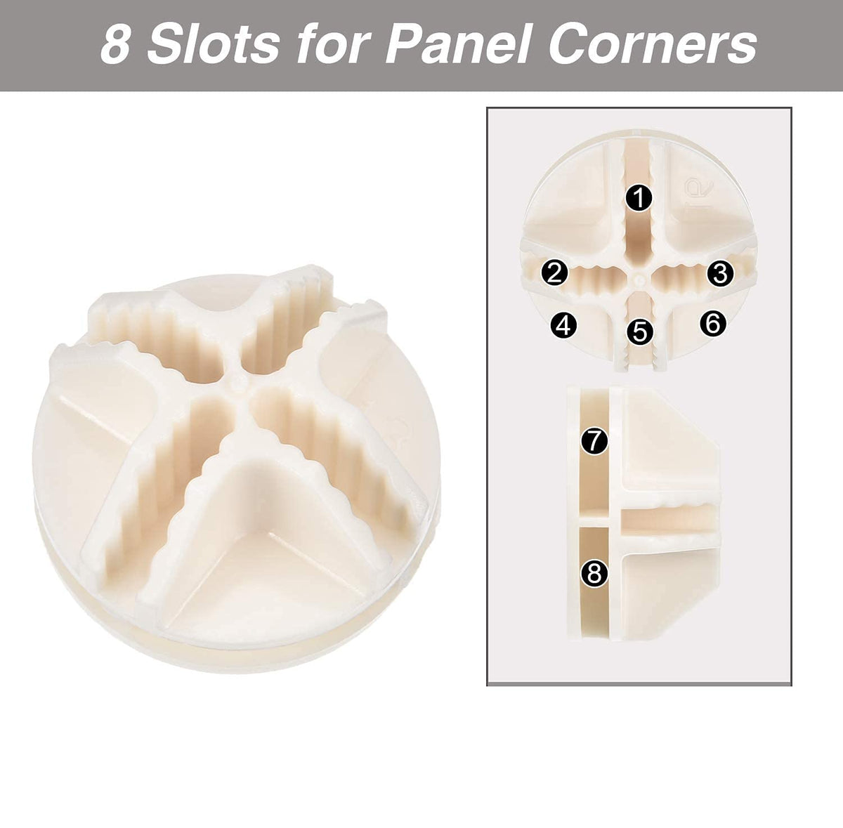 Namvo 12Pcs Wire Cube Plastic Connectors White, Interlocking Connectors Wire Grid Bucket Storage Clasp Buckle Clip for Cube Storage Shelving DIY