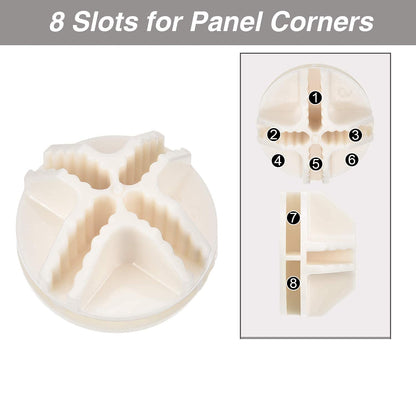 Namvo 12Pcs Wire Cube Plastic Connectors White, Interlocking Connectors Wire Grid Bucket Storage Clasp Buckle Clip for Cube Storage Shelving DIY