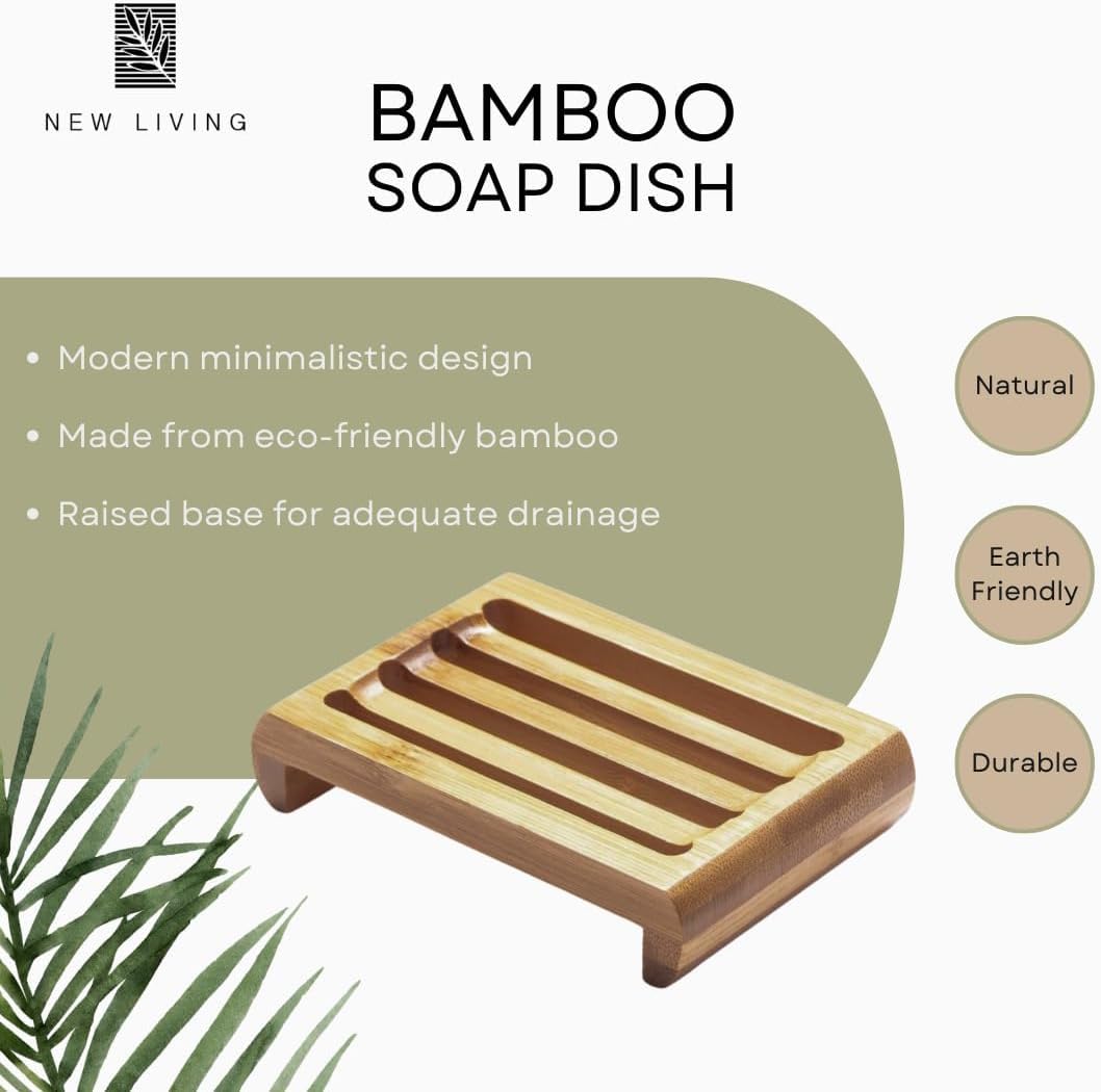Bamboo Soap Dish | Bamboo Soap Tray | 11cm x 7.5 cm | Eco Product, Eco Friendly Gift (2)