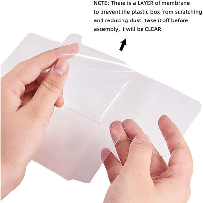 BENECREAT 10PCS 12x12x12cm Clear Cube Wedding Favour Boxes with Protective Film, Large PVC Transparent Square Gift Boxes for Party Gift Candy Birthday Cake