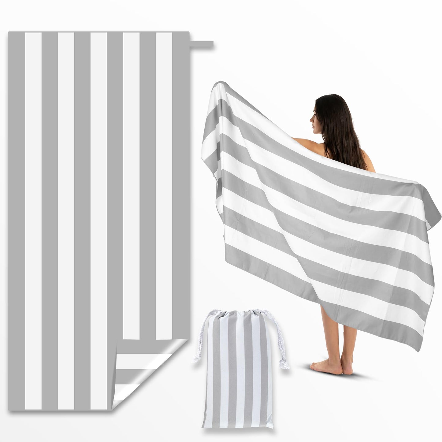 Anavasi Microfibre Beach Towels for Adults, 1 Pack 180 x 90cm 100% Recycled