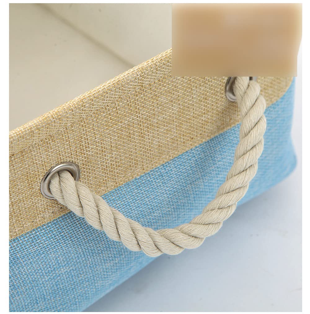 Anevous Storage Box 36 x 26 x 16 cm, Foldable Storage Basket, Fabric Storage Baskets with Cotton Rope, Fabric Boxes Storage for Toys, Shelves