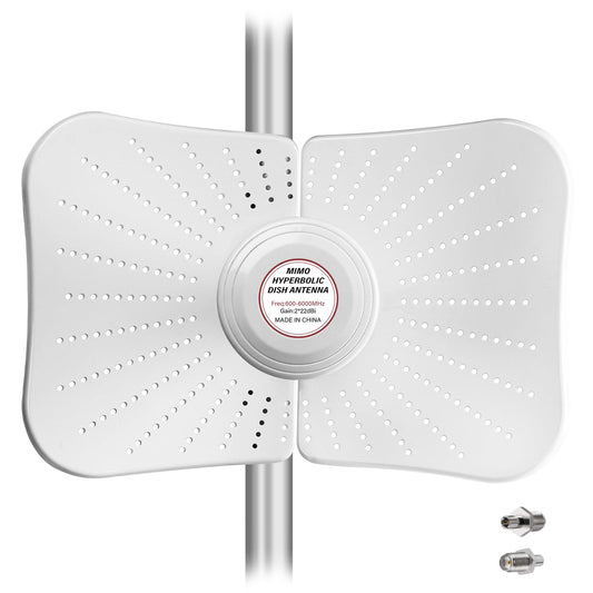 Greatzer 4G LTE 5G Antenna Outdoor Dual Band, 600-6000MHz Up to 22 DBI Gain Compatible Signal Directional MIMO Router External Antenna SMA / TS9, 2 x