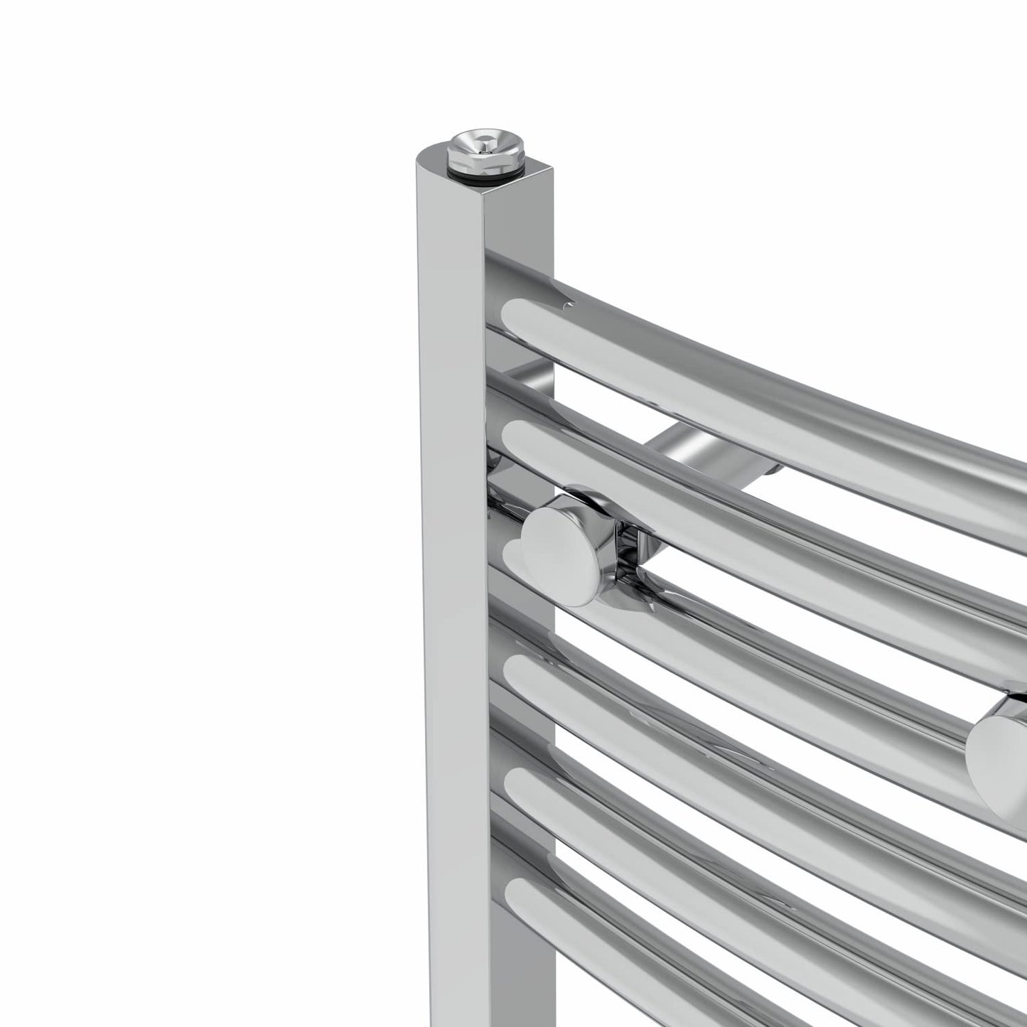 Warmehaus Curved Heated Towel Rail Radiator Ladder Chrome 1800x300mm