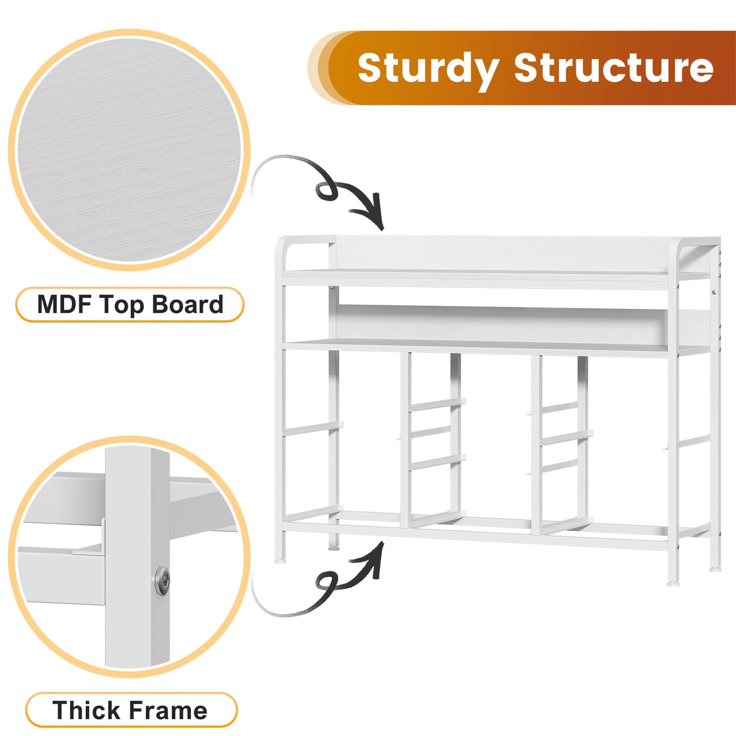 Feonase 7-Drawer Fabric Chest Of Drawers for Bedroom - 4 Large and 3 Small Drawers with Handles