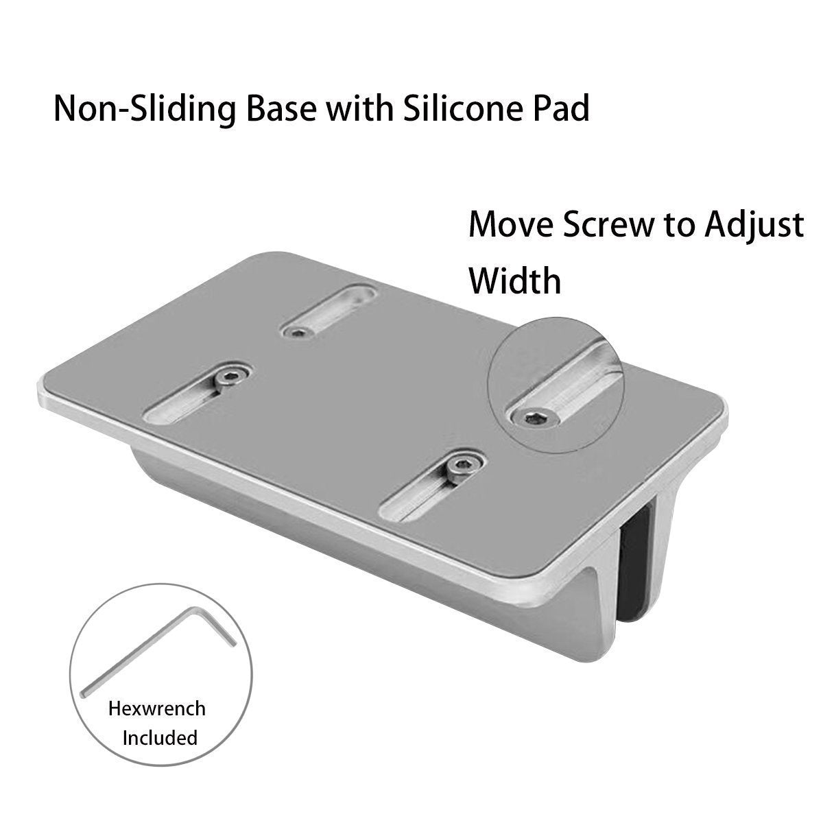 MOSISO Vertical Laptop Stand, Adjustable Aluminum Alloy Holder, Silver