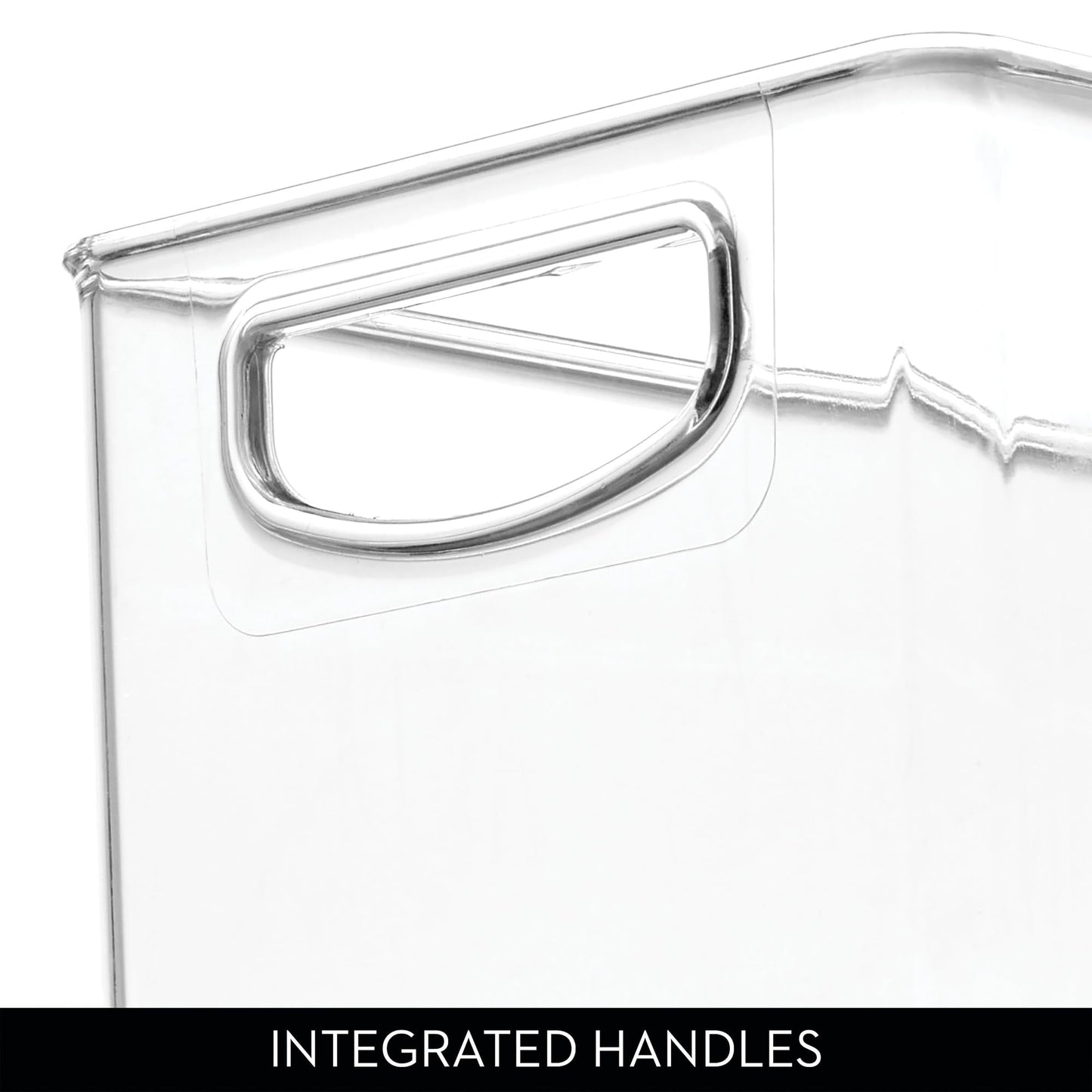 InterDesign iDesign Recycled Plastic Stackable Storage Bin with Handles – Clear
