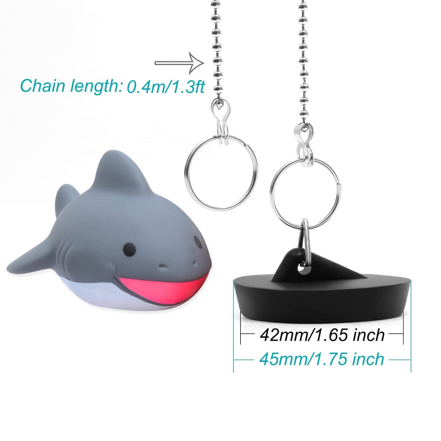 MAIXINNEW Bath Plug with Chain 45mm Cute Floating