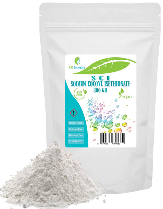 Sodium cocoyl isethionate SCI ? 200 Gr - Used in Various Bath preparations, Suitable for Sensitive Skin (200 Gr)