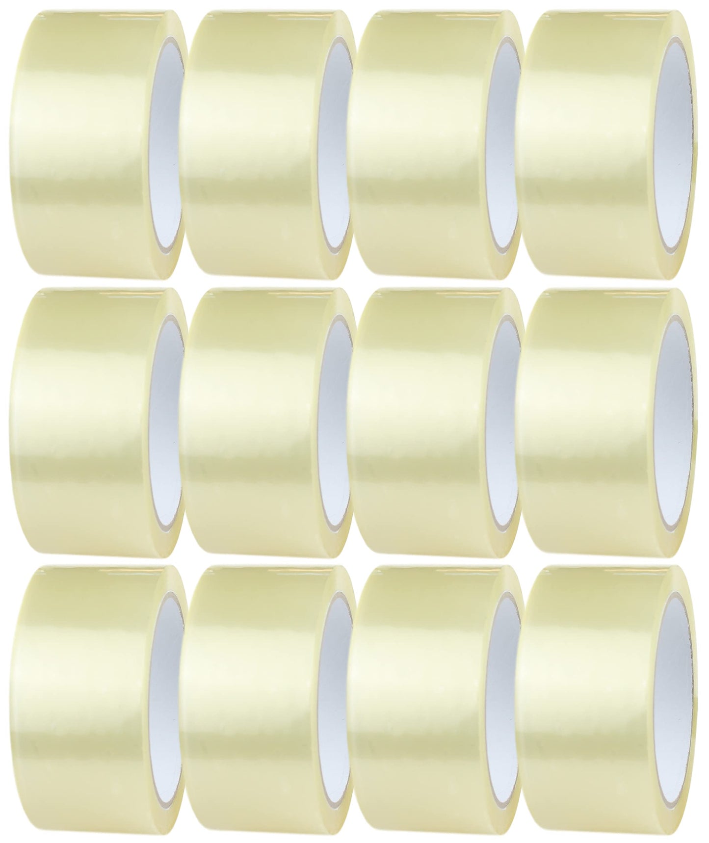 Crimson Starfish Clear Tape 12 Rolls of 48mm x 66m Rolls | Adhesive Clear Packaging Tape for Packing Parcels, Boxes, Cartons, Postage, Moving House |
