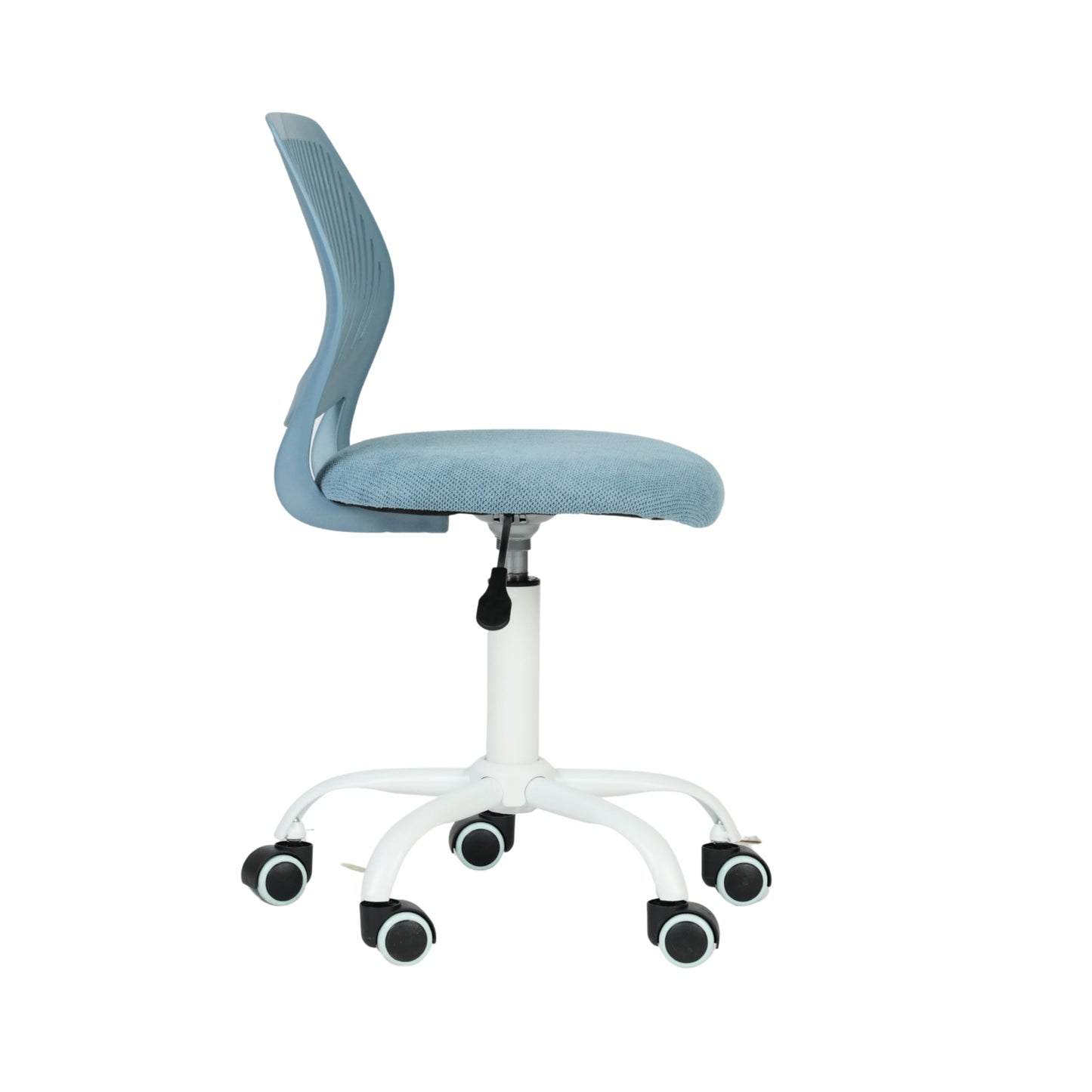 FurnitureR Gaming Chair, PP Hollow Backrest, Adjustable Height, Ergonomic Swivel Foam Seat, 5 Castors Iron Base, for Reading, Drawing, Gaming