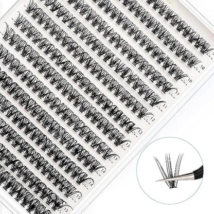 Bransfy False Eyelashes Clusters 280pcs DIY Eyelash Extension D Curl Long Individual Lashes Mixed Faux Mink Lash Clusters Extensions(40D-0.07D 9-16mm)