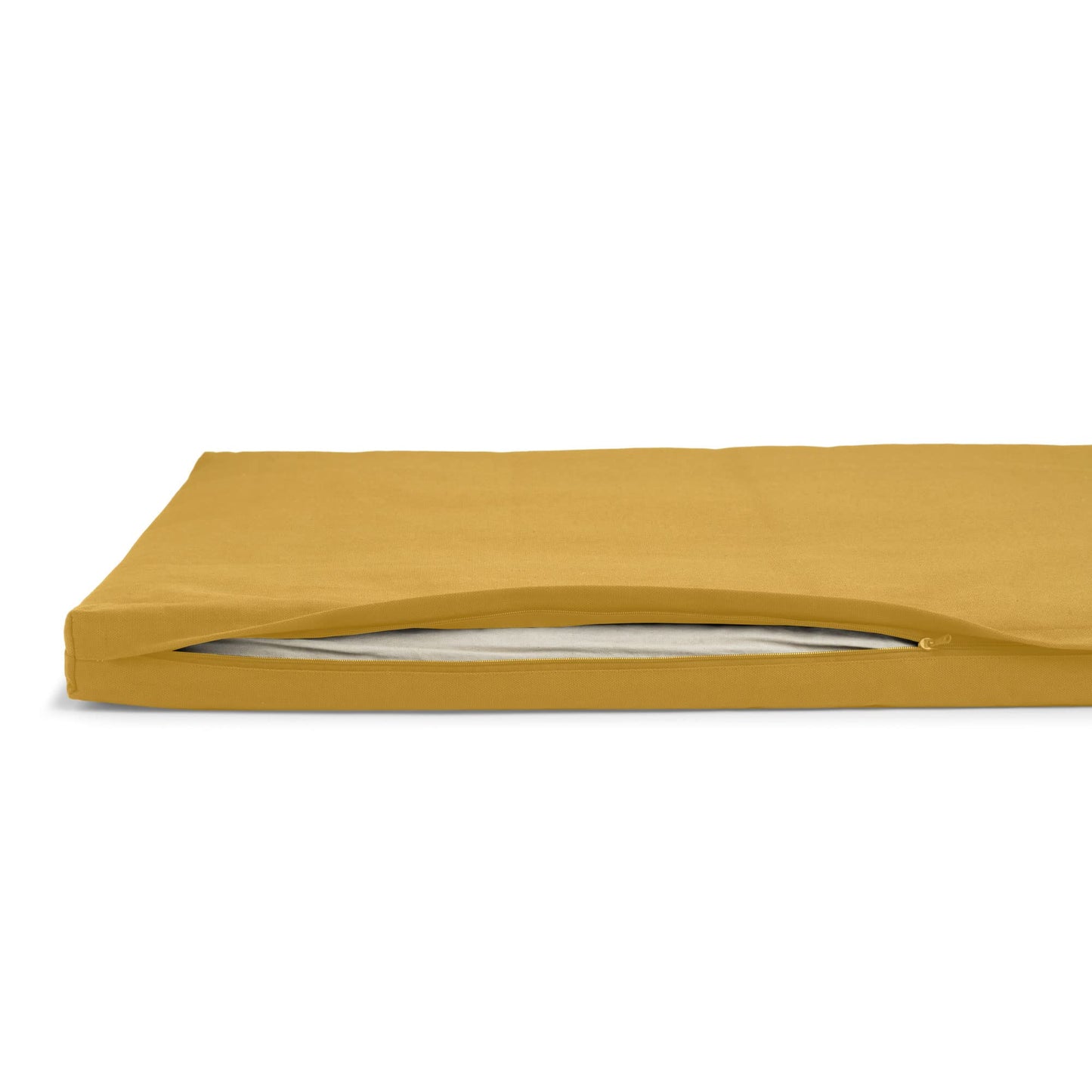 basaho Zabuton Meditation Mat | Organic Cotton | Recycled Fibre Filling (Mustard)