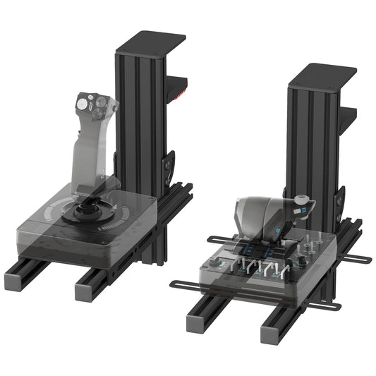 VELPAX 2 Pack Metal Desk Mount for Flight Sim Hotas,Compatible with X56/X52,and Other Hotas Controllers,Heavy Duty with All Installation Bolts &