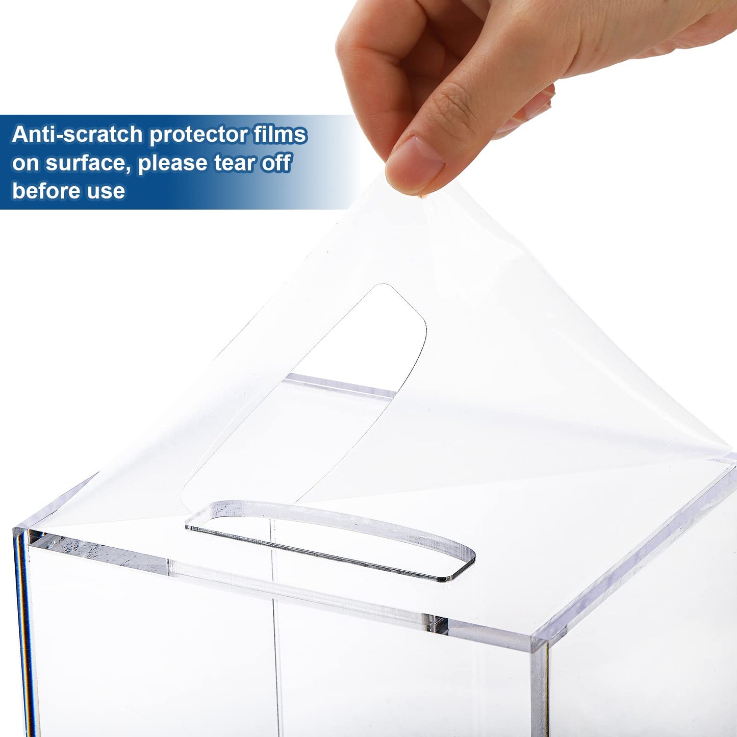 Frcctre 2 Pack Acrylic DVD/CD Storage Box, Clear DVD Holder Case with Handles Holds 27 pcs, Stackable Storage Container Shelf Organizer Bin for CDs