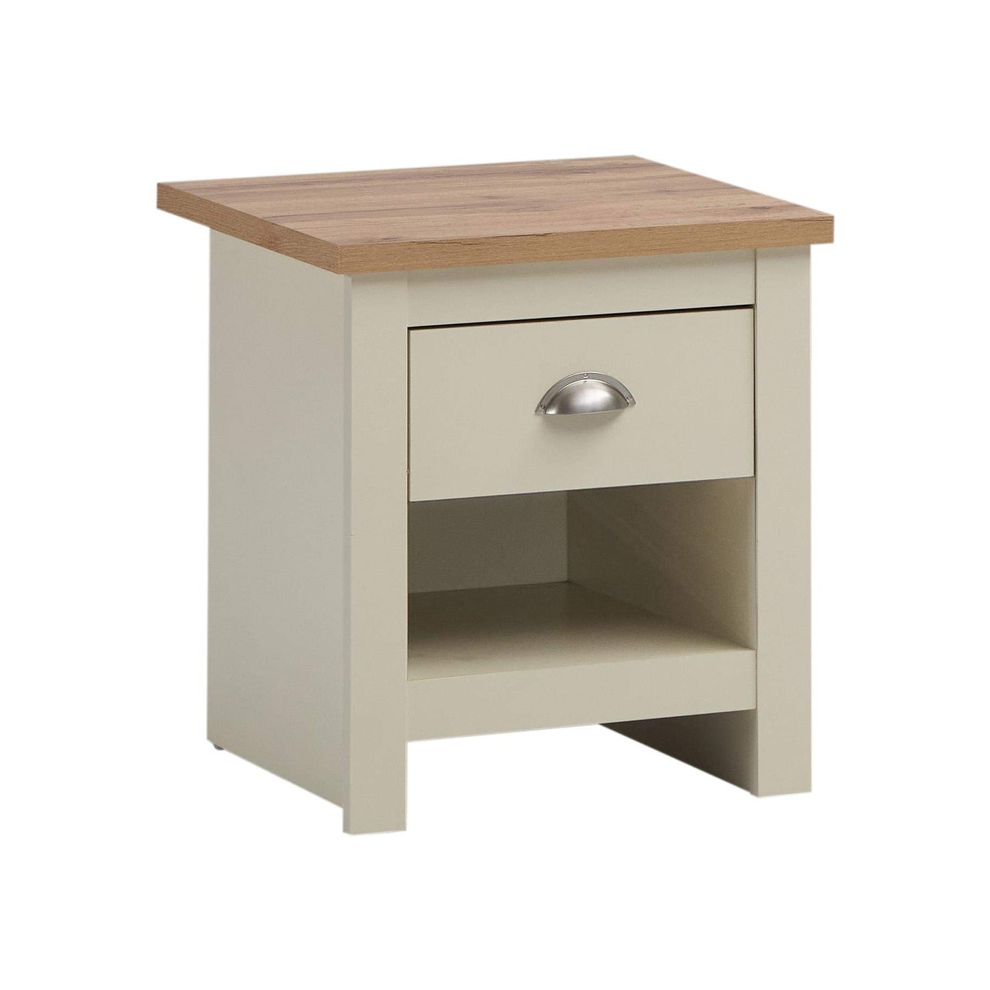 Timber Art Design UK Lisbon Bedside Table with 1 Drawer Chest Cabinet Storage Unit Nightstand Table Modern Furniture for Living Room, Bedroom, Hallway