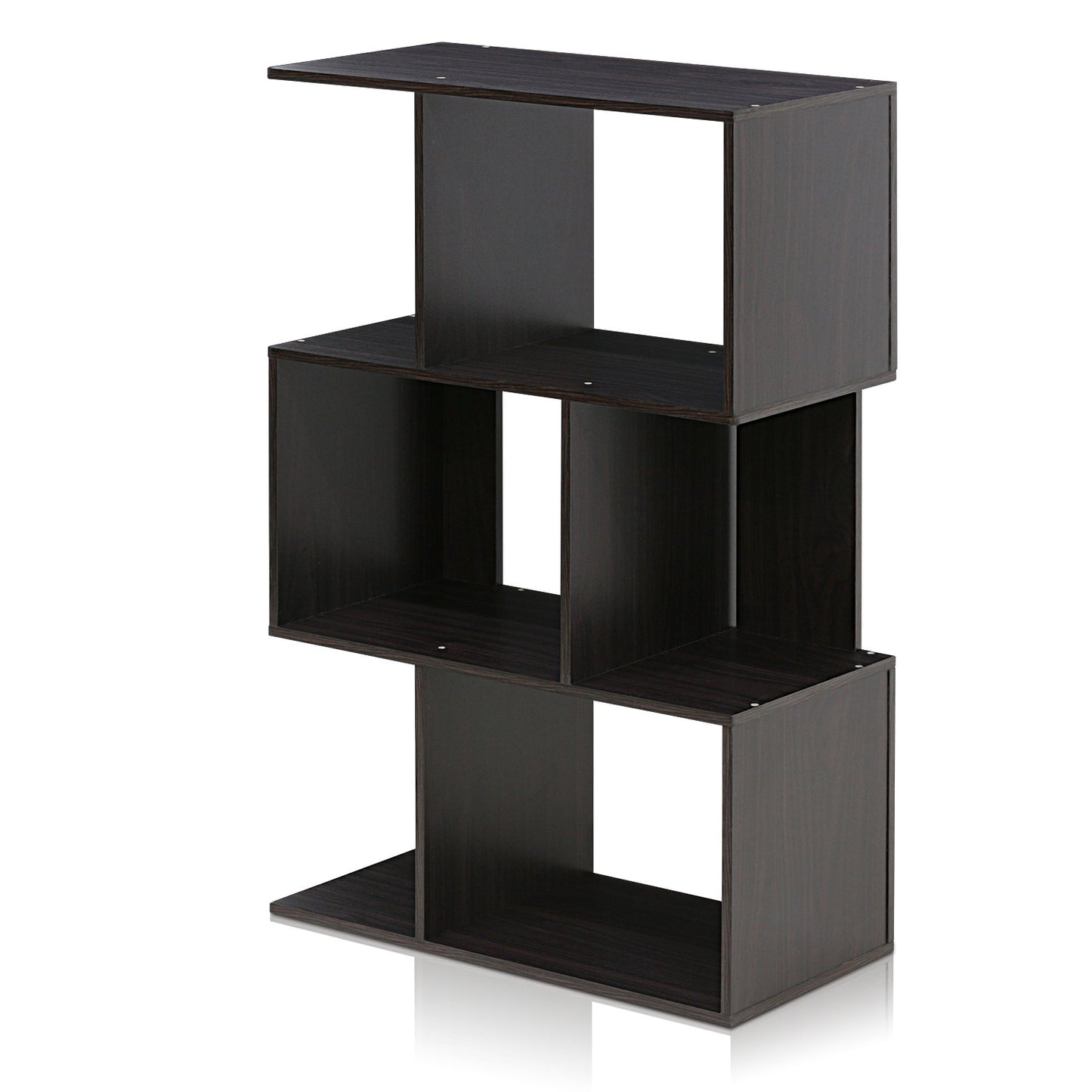 Furinno Bookcases, Wood, Expresso, one size FR16120EX, 59.99 (W) x 94.79 (H) x 30 (D) cm