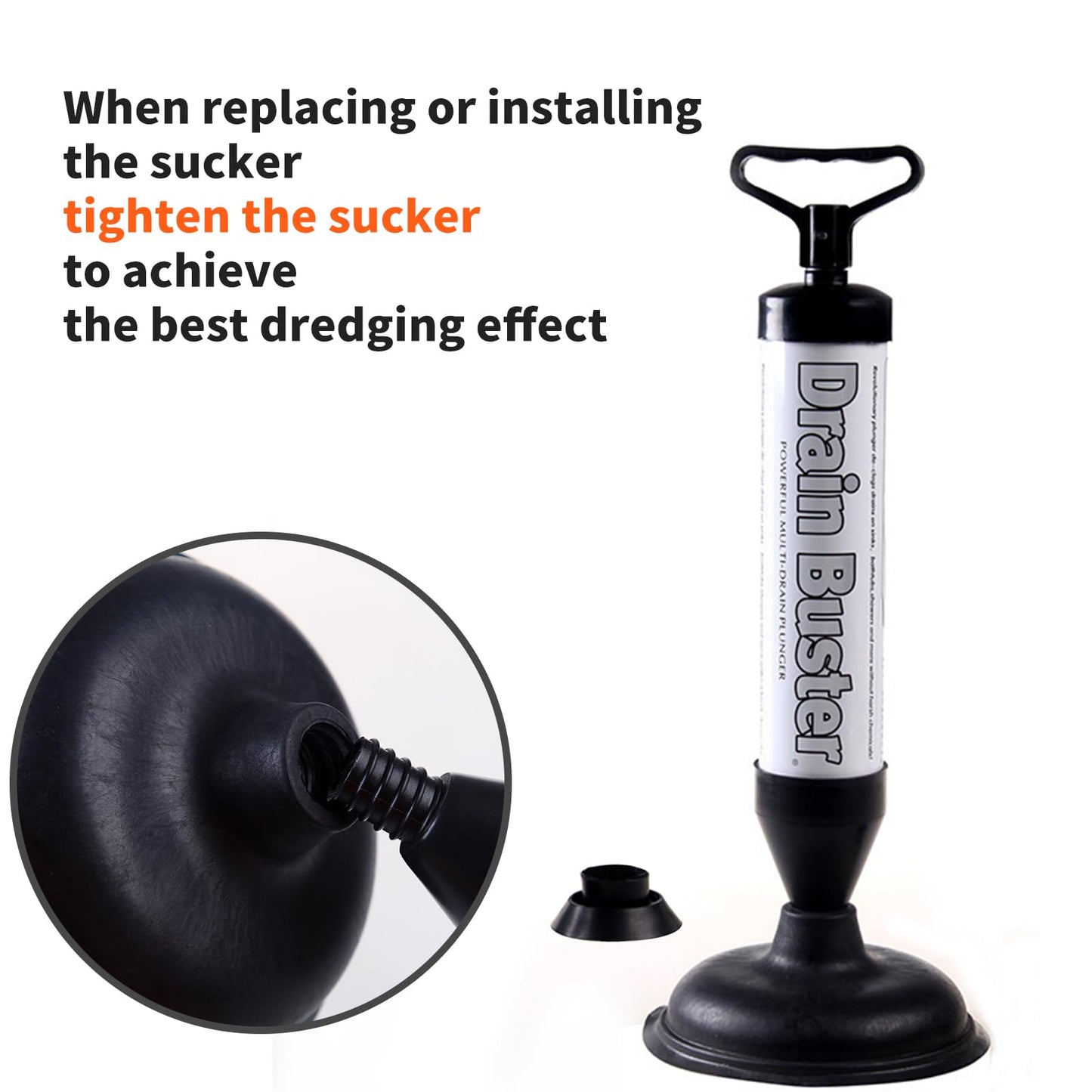 SubTack Drain Unblocker - Sink Plungers for Unblocking Plunger Shower Unblocker Powerful Toilet Air Plunger Toilet Unblocker Toilet Unblocker with 2