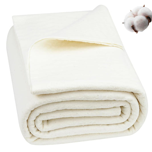 SHJKBST Soft Natural Cotton Light Weight Batting Cotton Warm Sewing Batting for Quilts, Comfortable Touch 100% Cotton, Craft and Wearable