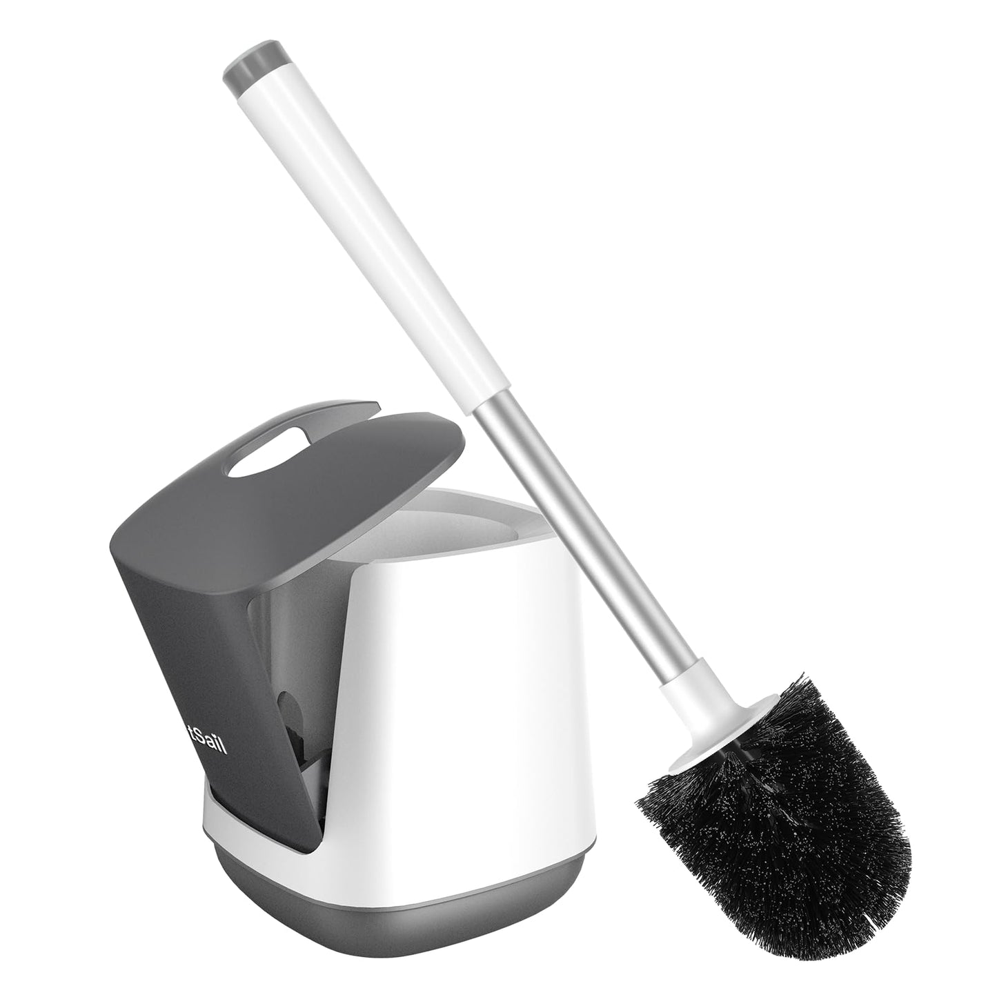 SetSail Toilet Bowl Brush and Holder Automatic Toilet Brushes for Bathroom with Holder Ventilated Toilet Cleaner Brush for Toilet Scrubber Cleaning