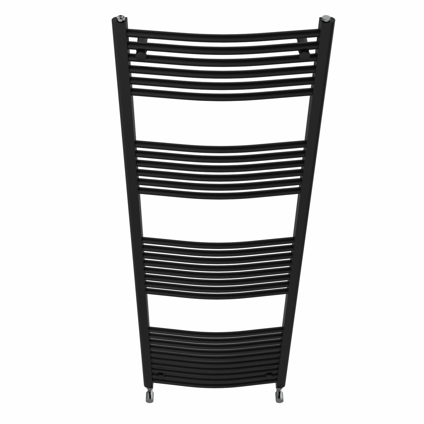 NRG Curved Black Bathroom Towel Rail Radiator Central Heating 1800x600mm