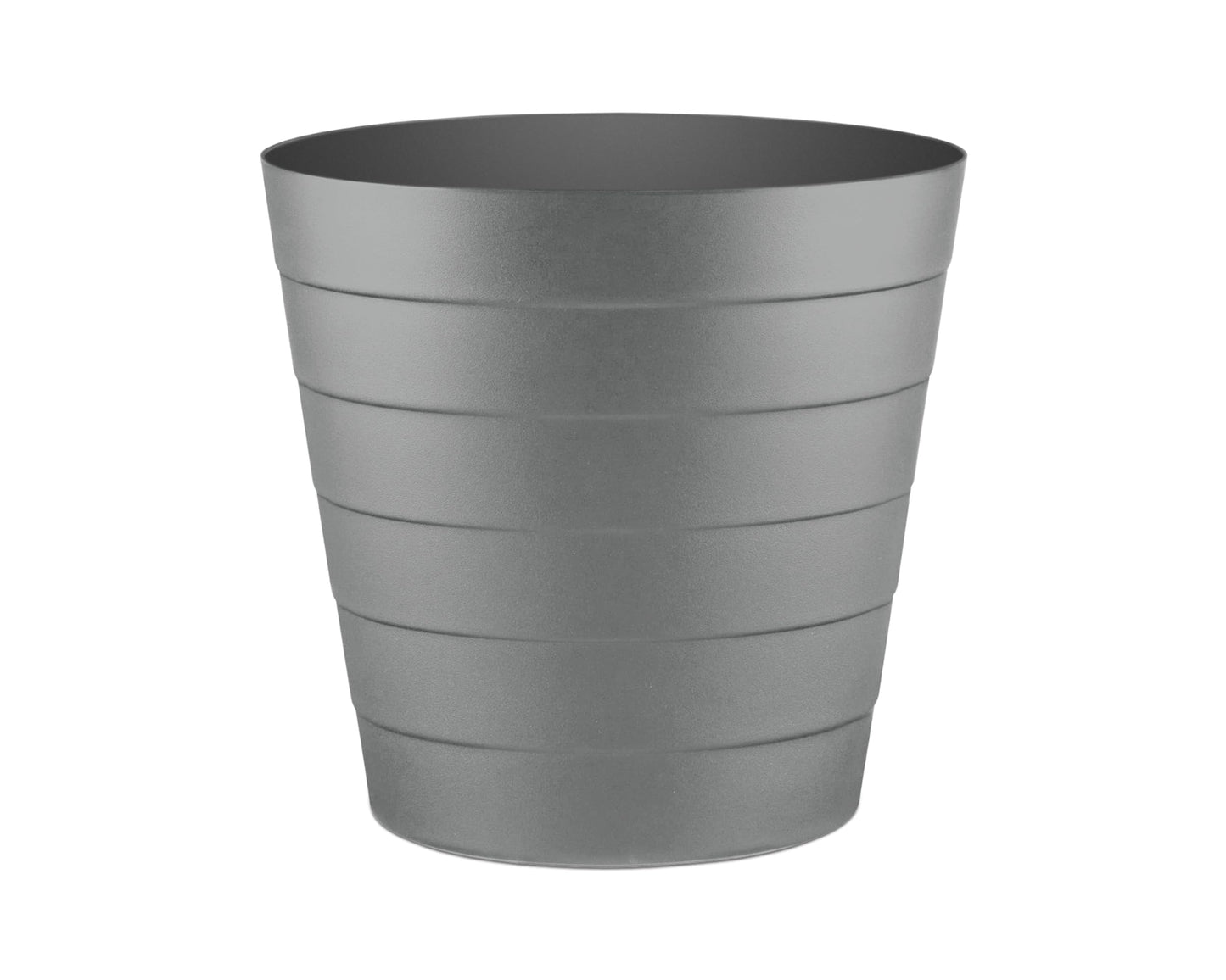 Zuvo Waste Paper Bin 5L, Wave Design Bin for Bedroom and Office, Grey