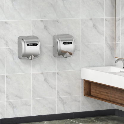 anydry 2800B Commercial Hand Dryer For Toilets,Heavy Duty Stainless Steel Electric Hand Dryers,With Banner.Polished